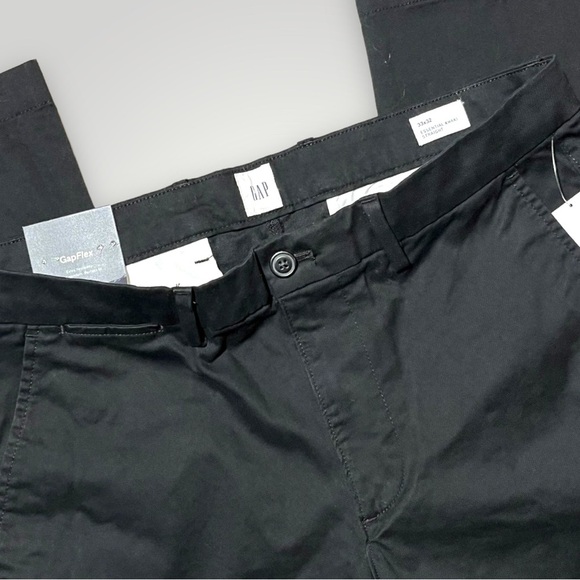 Gap Essential Khaki Straight Leg Black Pants 33”x32” - Picture 13 of 16